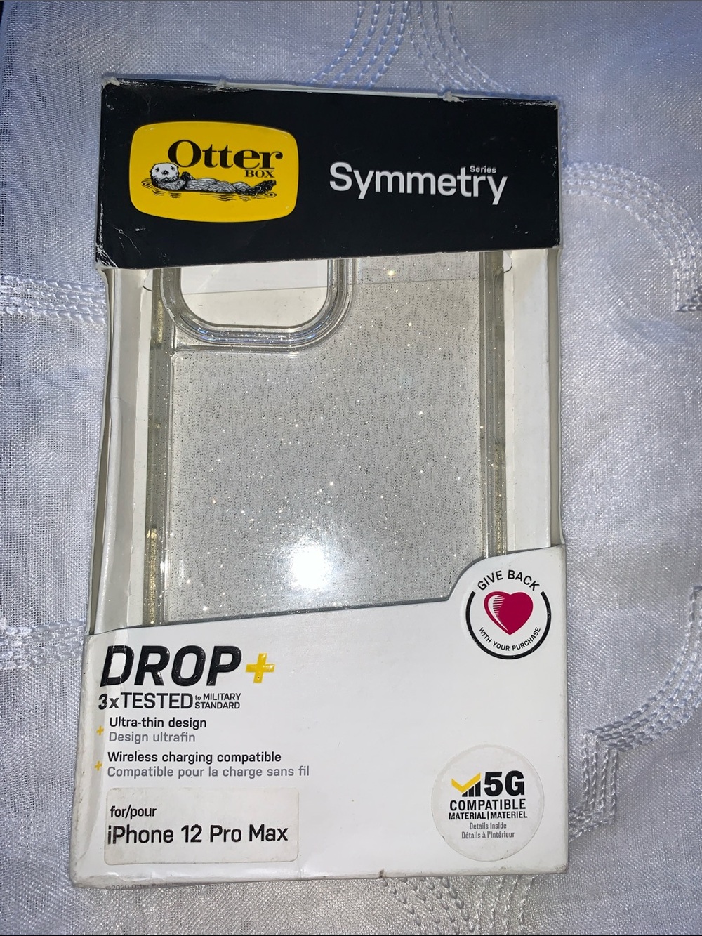 OtterBox Symmetry Series Clear Glitter Case for iPhone 12 Pro Max - Clear
